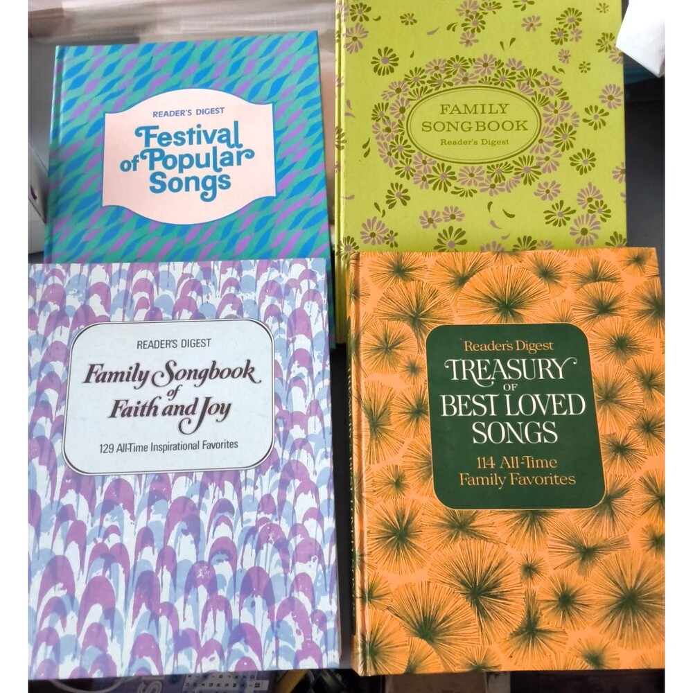 Lot of 4 Vintage Readers Digest SONGBOOKS Family Faith Joy Popular Best Loved